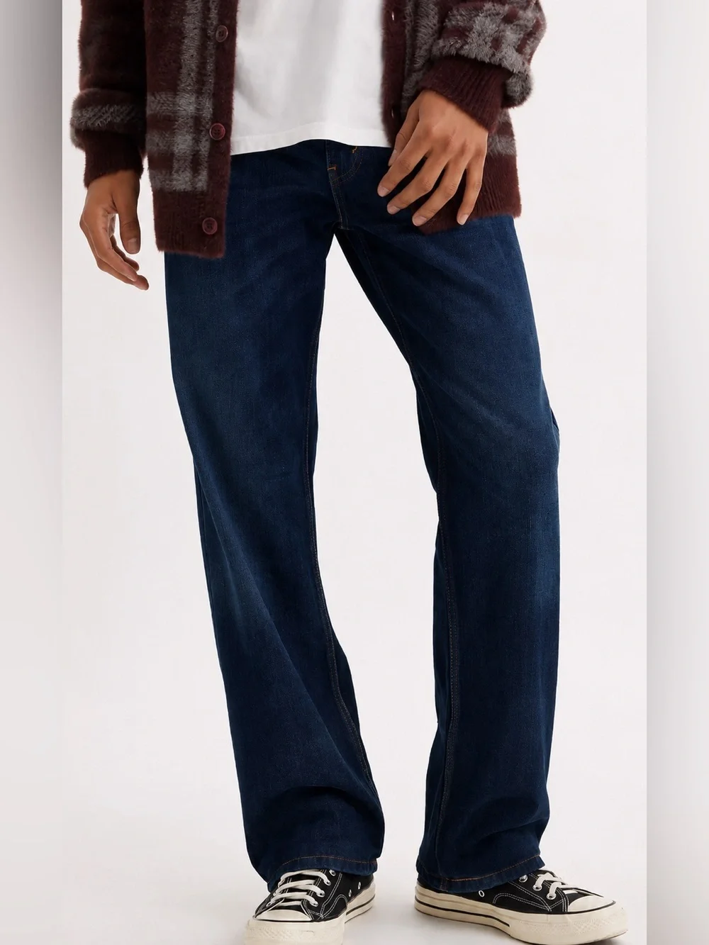 Levi's 569 Men’s Jeans Loose Straight Fit - Dark Blue Denim Casual 34W X 36L
